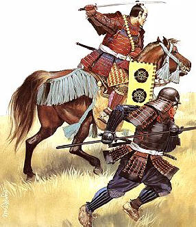 Oda Nobunaga attaquant le camp Imagawa